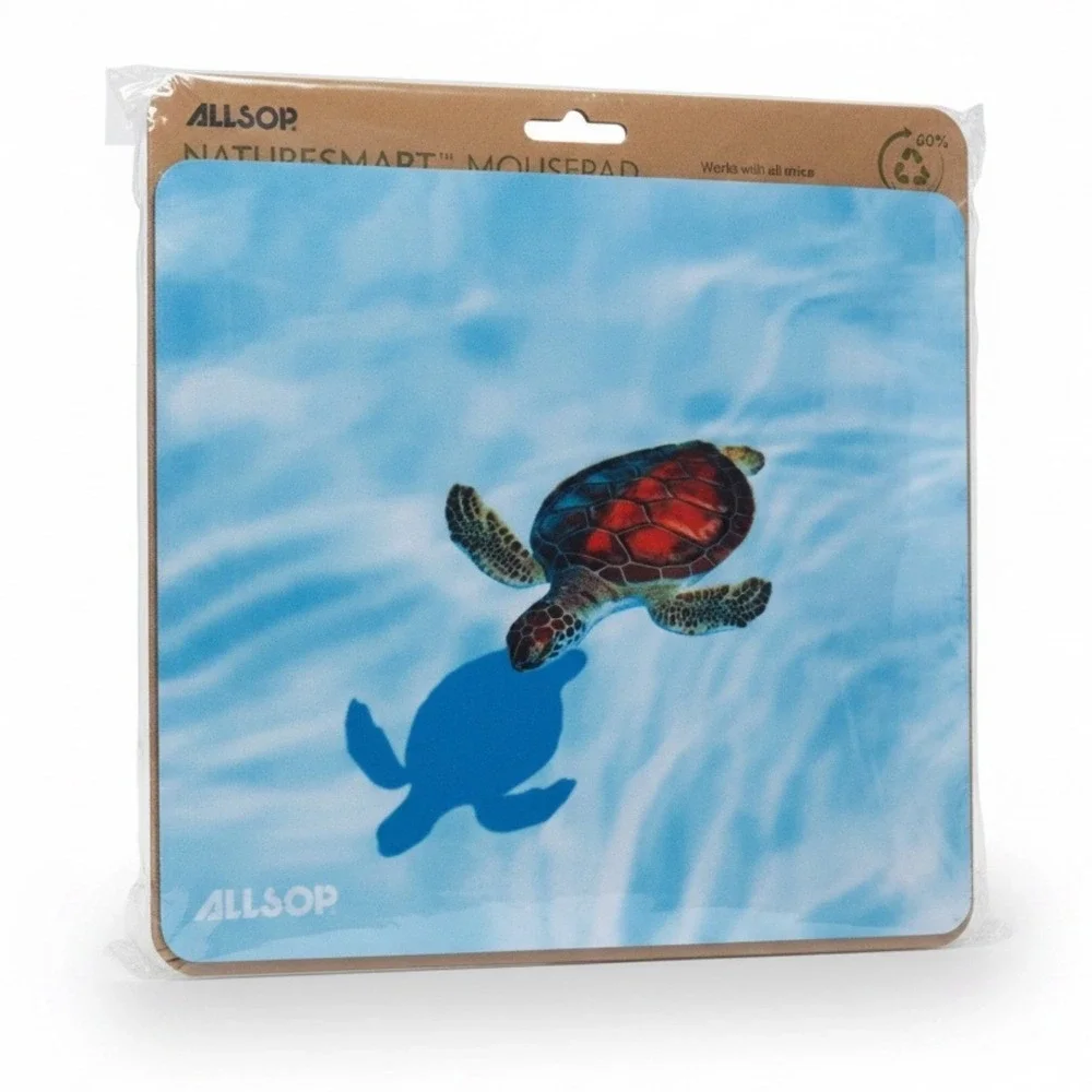 Allsop Naturesmart Mouse Pad Turtle Design Soft Non-Skid Base 8.5‎ in X 8 in